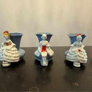 Vintage Vase Bud Vase Victorian Set of three